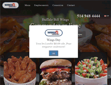 Tablet Screenshot of buffalobillwings.com